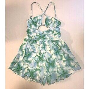 Shein VCAY Woman’s Skort Romper Size L Ruffled Floral Lined Coquette Resort Wear